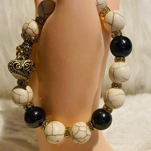 White Turquoise Healing Bracelet...